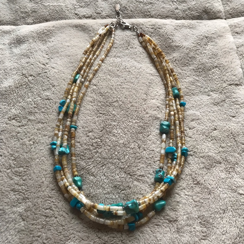 Boho southwest turquoise necklace